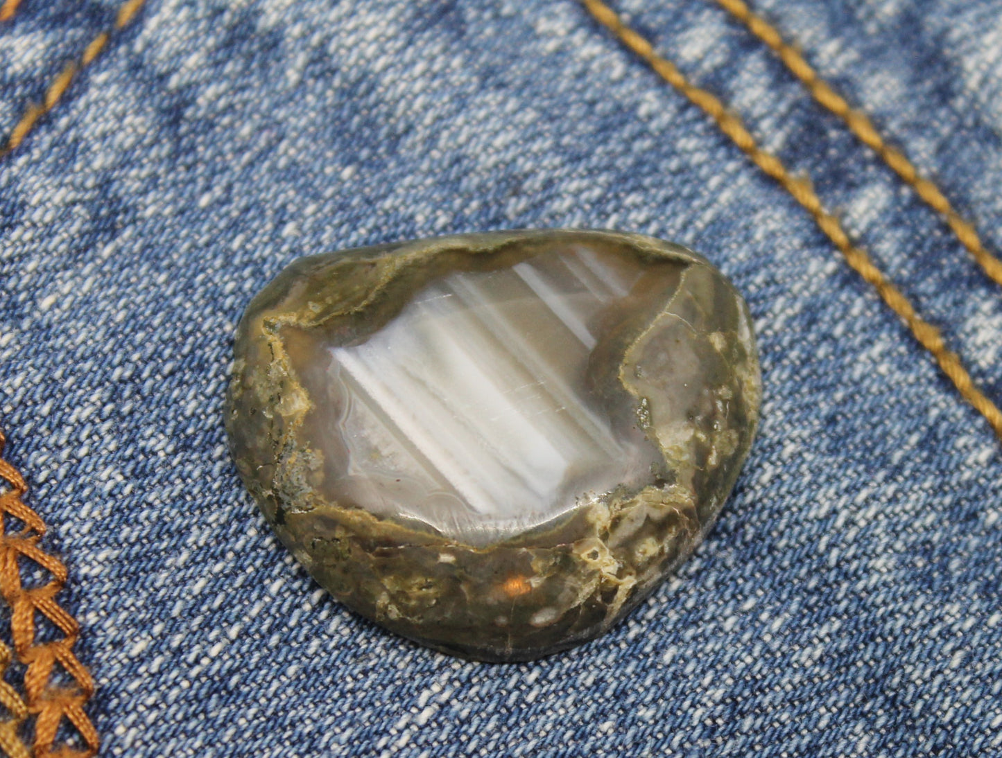 Chalcedony in Green and Jasper Cabochons