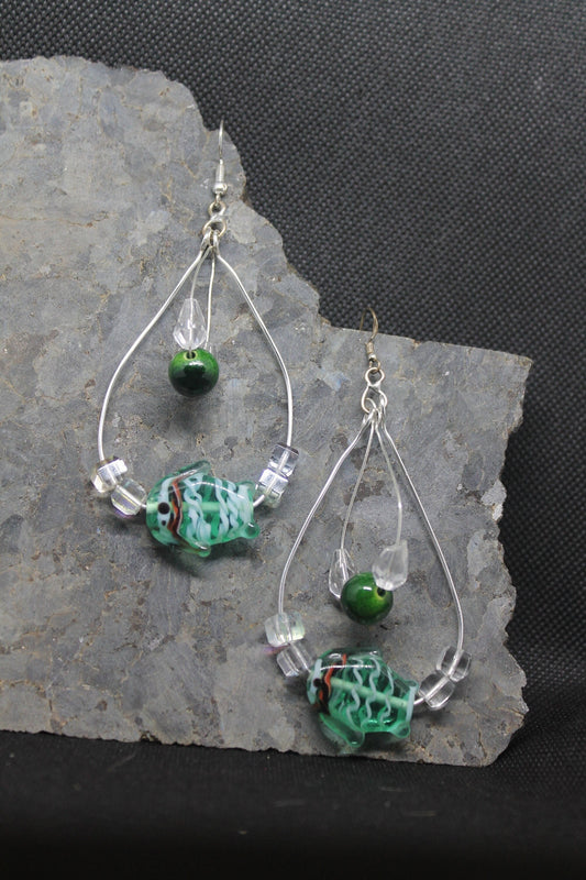 Glass Fish Earrings