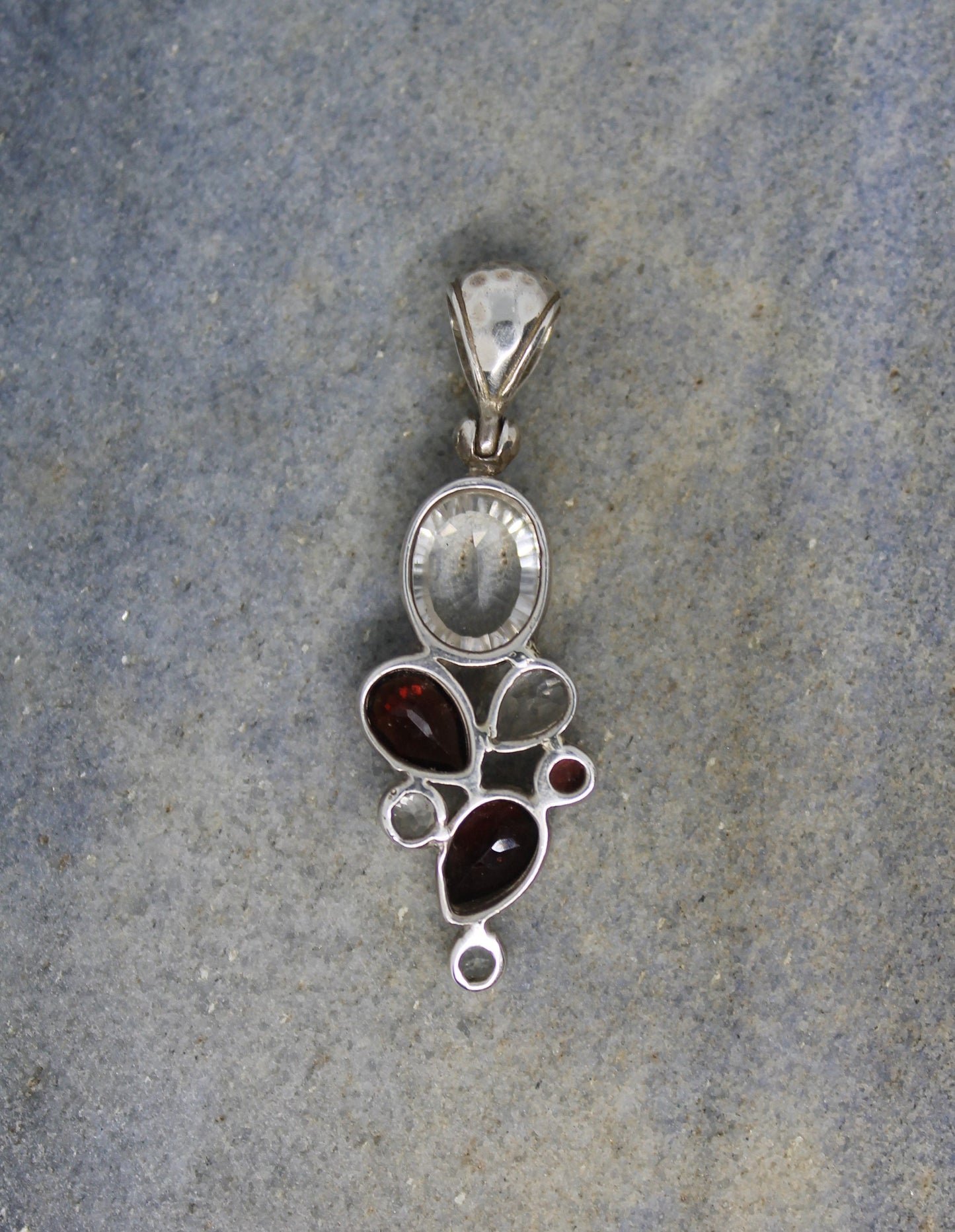 Garnet & Quartz Pendant