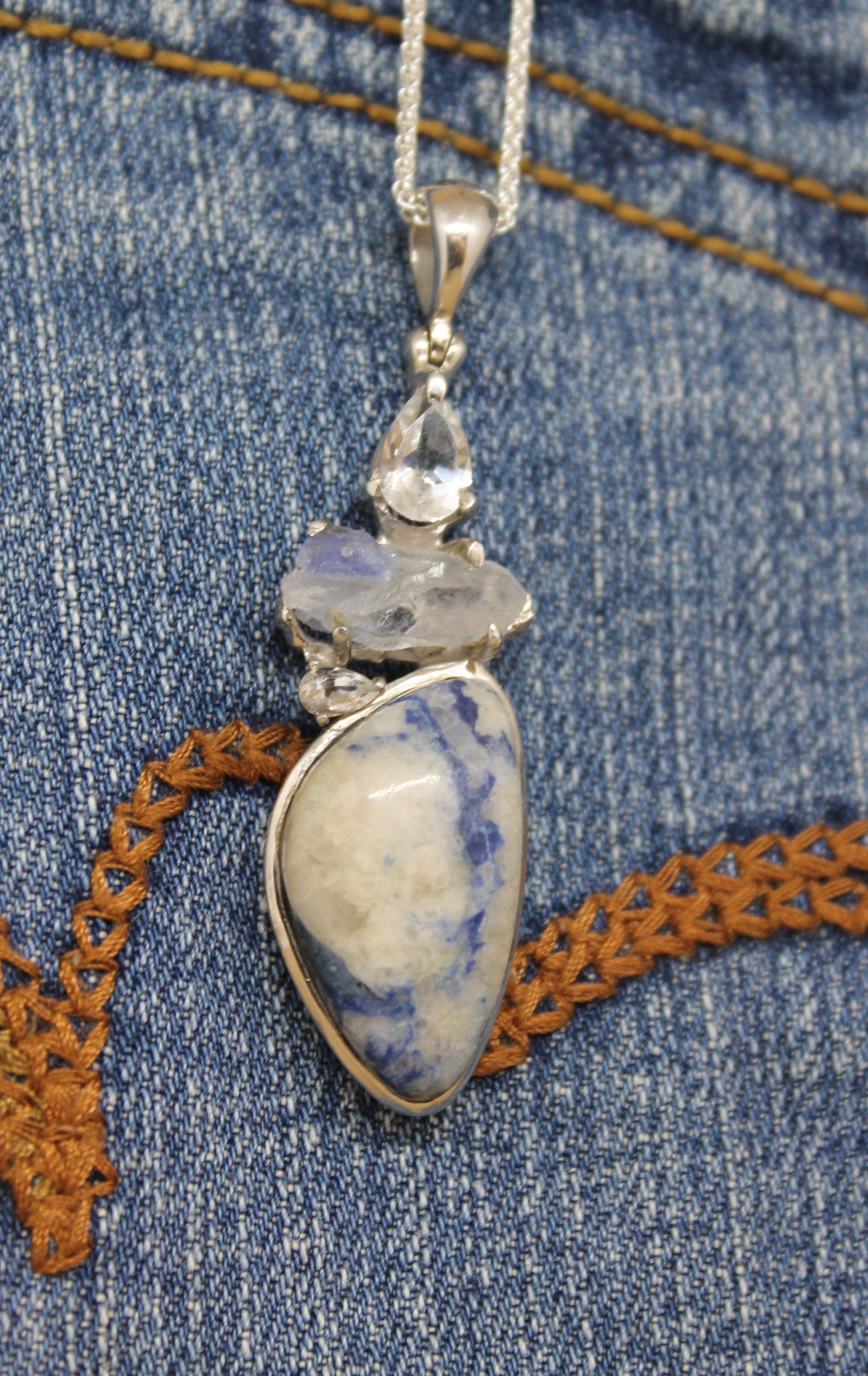 Blue Dumortierite Pendant