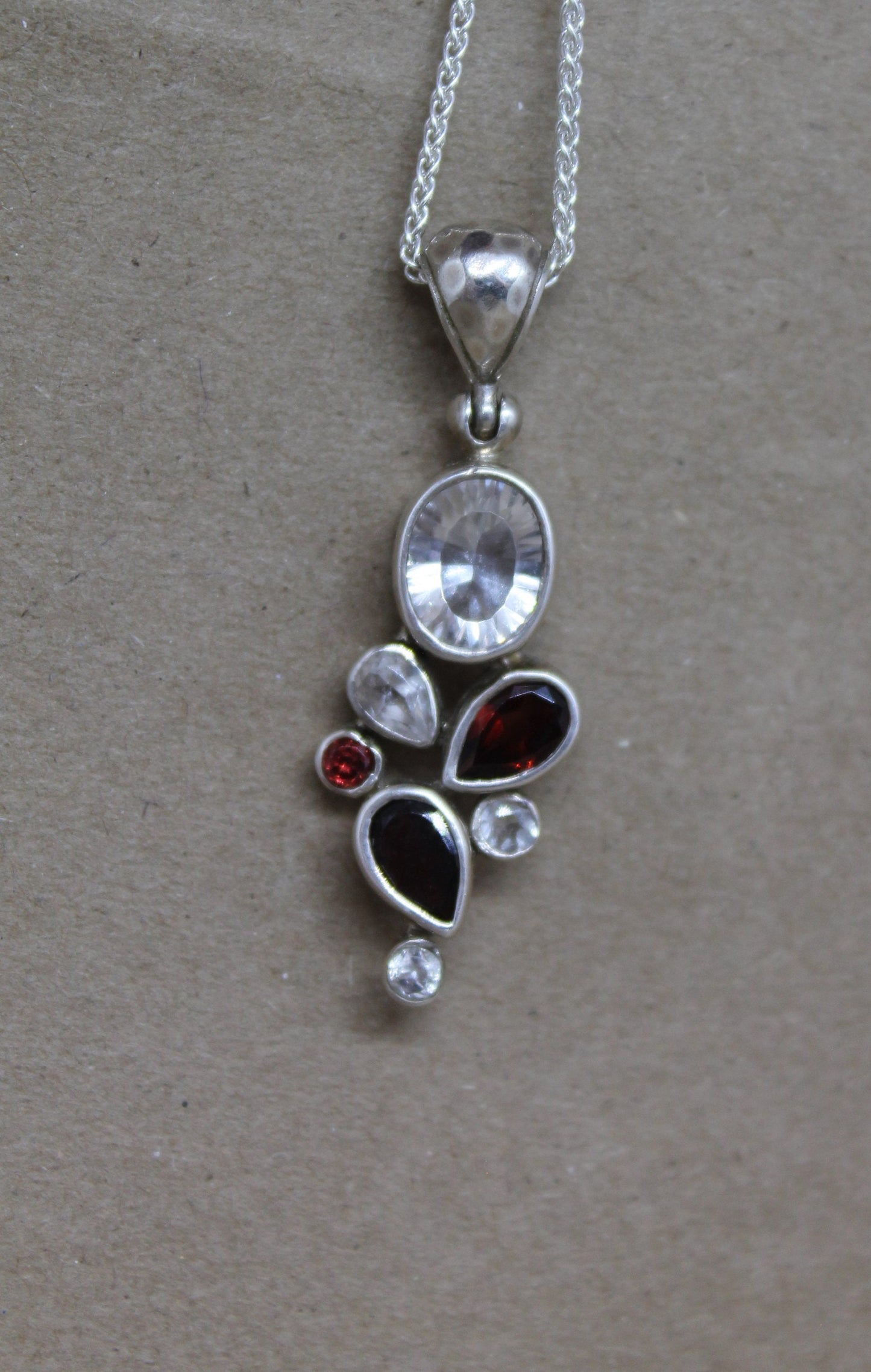 Garnet & Quartz Pendant