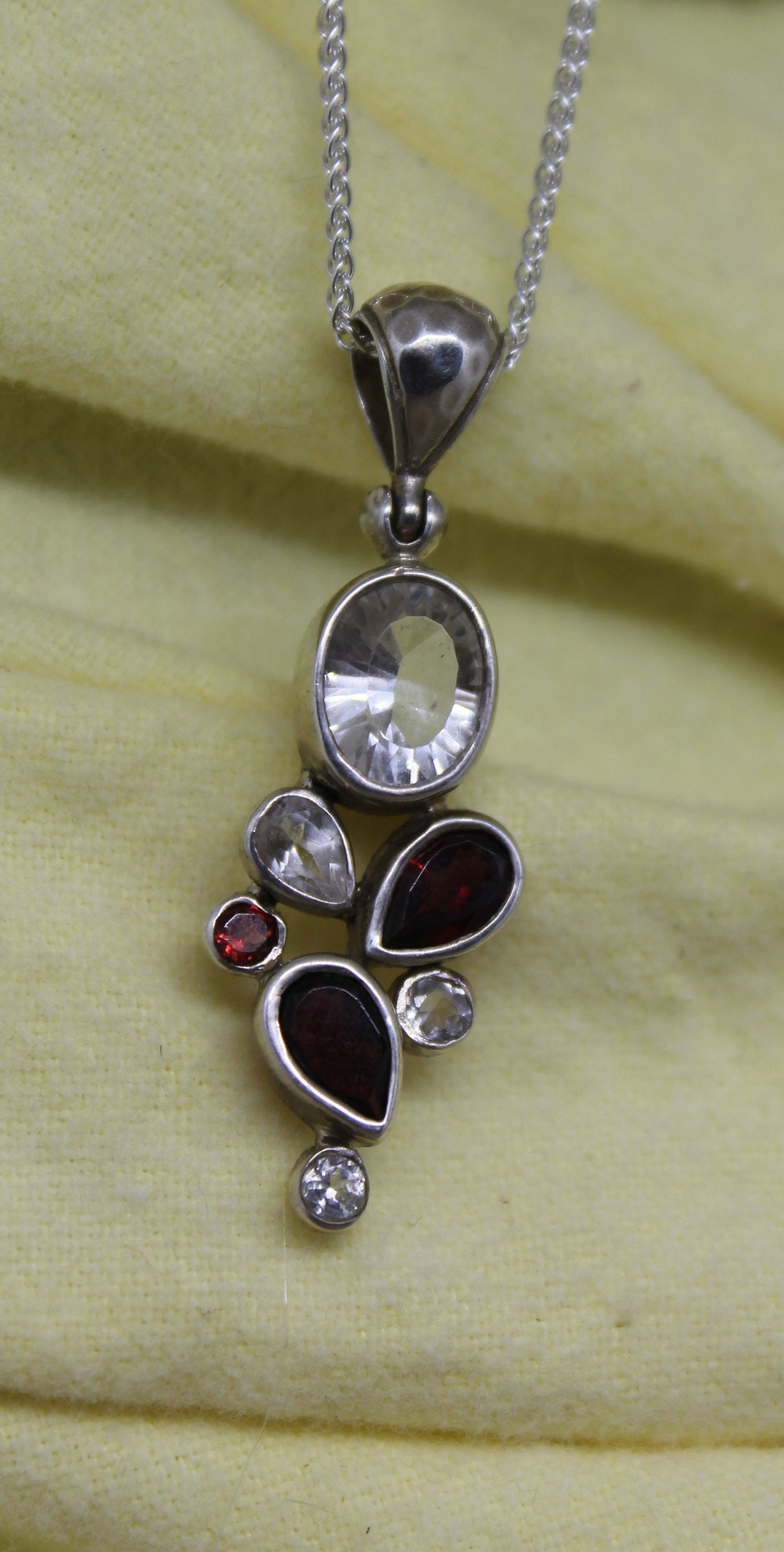 Garnet & Quartz Pendant