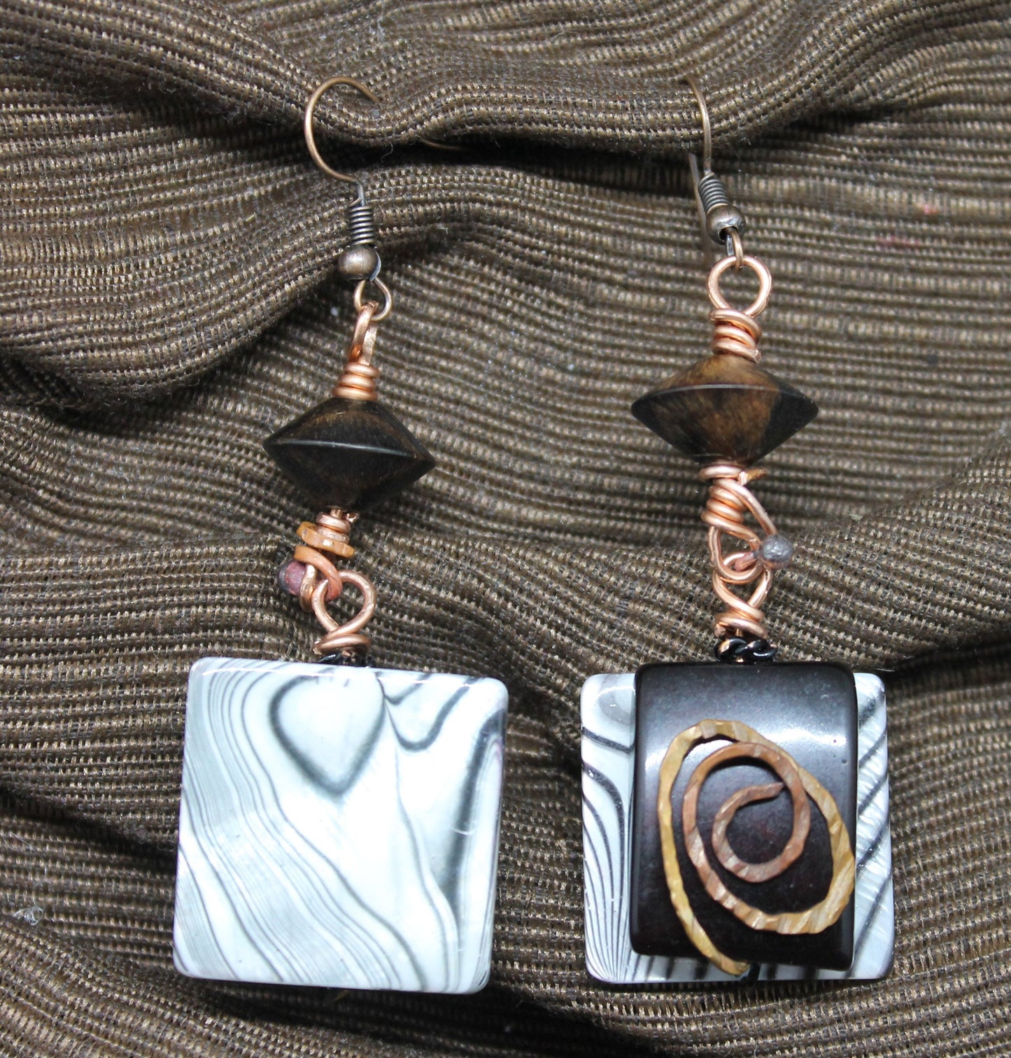 Zebra Shell, Copper and Wood