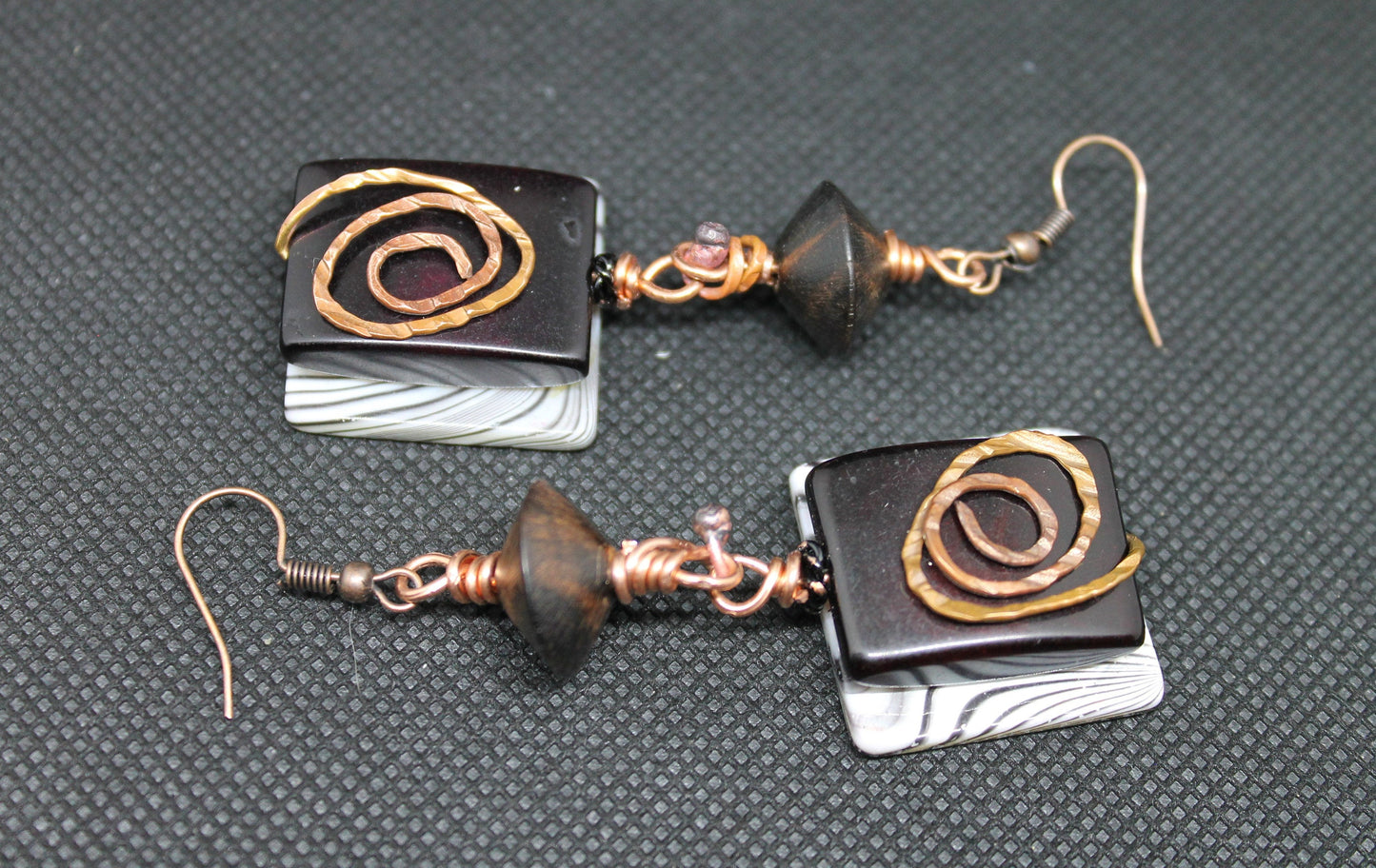 Zebra Shell, Copper and Wood